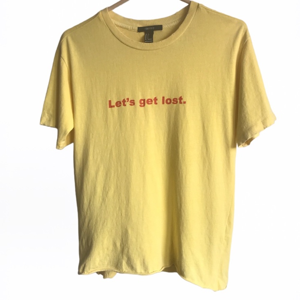 FOREVER 21 Women’s Let’s Get Lost Graphic T- Shirt Sz S